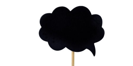 <strong>What’s the buzz?</strong> Take a buzz saw to corporate buzzwords. <a href="https://www.shutterstock.com/image-photo/blank-black-signboard-shape-fuzzy-bubble-585898265" rel="noopener" target="_blank"><em>Image by nito</em></a>