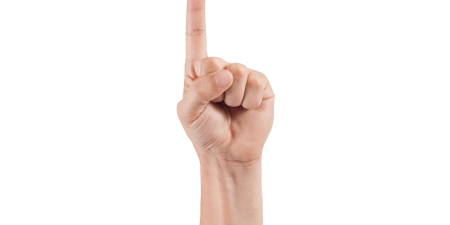<strong>Just one</strong> Of course your message can branch out. But build it on a single foundation. <a href="https://www.shutterstock.com/es/image-photo/mans-hand-isolated-on-white-background-90174028" rel="noopener noreferrer" target="_blank"><em>Image by ninell</em></a>