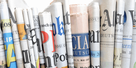 catchy-headlines-for-feature-articles Try these techniques — from alliteration to single-syllable words — for creating catchy headlines. <a href="https://www.shutterstock.com/image-photo/row-newspapers-179149739" rel="noopener" target="_blank"><em>Image by qvist</em></a>
