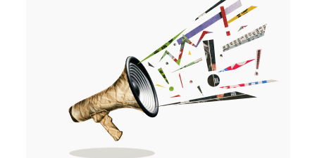 <strong>Get the message across</strong> One metaphor is more persuasive than more. Choose a single metaphor, and stick with it. <a href="https://www.shutterstock.com/image-photo/megaphone-shadow-on-isolated-background-art-2063697719" rel="noopener" target="_blank"><em>Image by svetazi</em></a>