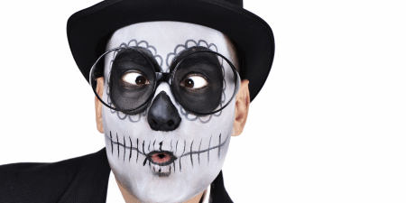 effectiveness-of-fear-appeals <strong>Better sorry than safe? </strong>Arousing fear can be more effective than promising rewards at moving people to act. <a href="https://www.shutterstock.com/image-photo/closeup-man-mexican-calaveras-makeup-wearing-497335528" target="_blank" rel="noopener"><em>Image by nito</em></a>