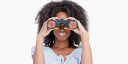 <strong>Just looking</strong> Firsthand observation brings your message to life. So go to the scene and observe. <a href="https://www.istockphoto.com/photo/young-woman-with-curly-hair-looking-through-binoculars-gm825159892-133809499" rel="noopener" target="_blank"><em>Image by Wavebreakmedia</em></a>