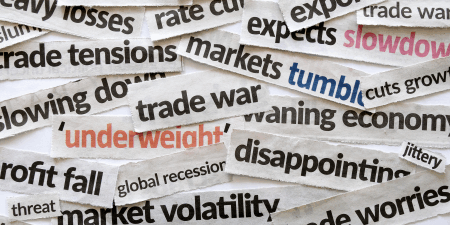 label-headline <strong>Warning label</strong> Label headlines communicate the topic — but nothing else — about the story. <a href="https://www.shutterstock.com/image-photo/newspaper-cutout-headlines-reporting-on-trade-1445832230" rel="noopener noreferrer" target="_blank"><em>Image by sweeann</em></a>